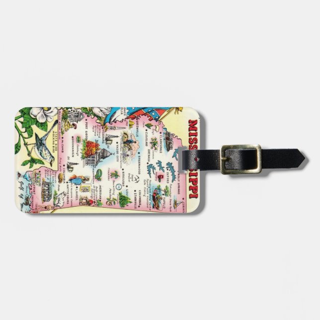 Mississippi State Luggage Tag (Front Horizontal)