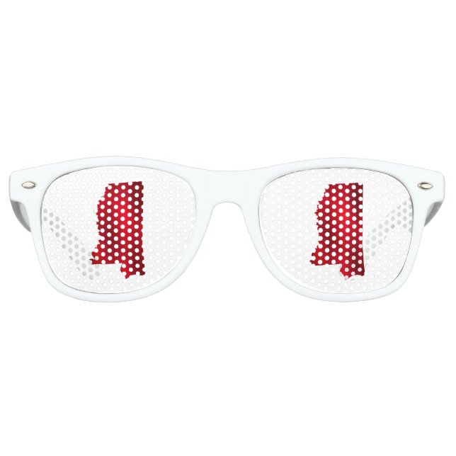 Mississippi State Map silhouette Retro Sunglasses (Front)