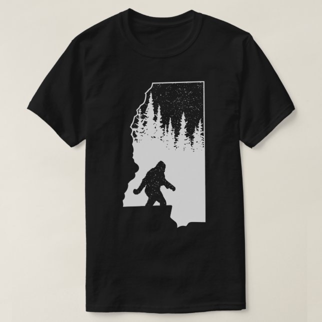 Mississippi State Map T-Shirt (Design Front)