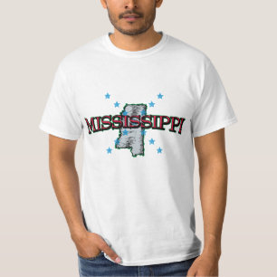 Mississippi State Map T-Shirt