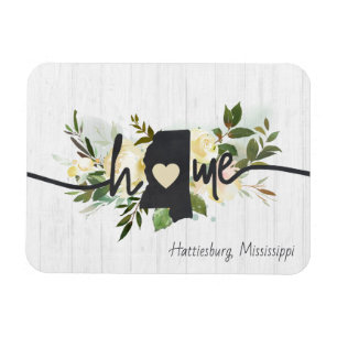Mississippi State Personalised Home City Rustic Magnet