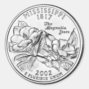 Mississippi State Quarter Classic Round Sticker