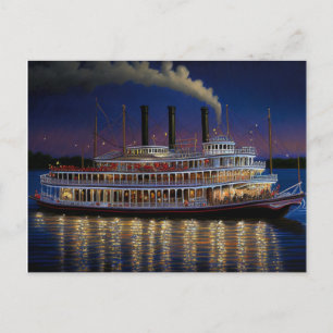 Mississippi Steamboat Postcard