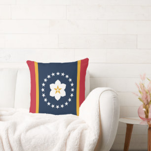 Mississippi: The Magnolia US State Flag Cushion