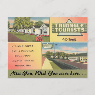 Mississippi, Triangle Tourists, Meridian Postcard