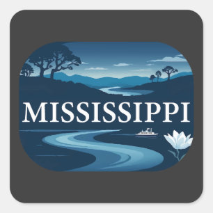 Mississippi United States of America Square Sticker