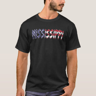Mississippi US States America USA USA Flag T-Shirt
