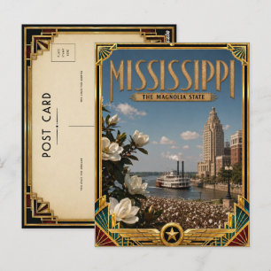 Mississippi Vintage Art Deco Golden Age Postcard