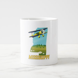 Mississippi Vintage Map travel poster print. Large Coffee Mug