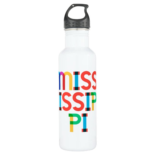Mississippi Vintage Retro Pop Art 80s Type 710 Ml Water Bottle (Front)
