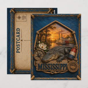 Mississippi Vintage Travel Postcard