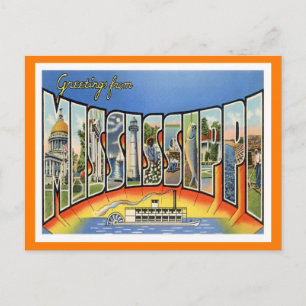 Mississippi Vintage Travel Postcard