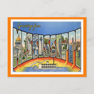 Mississippi Vintage Travel Postcard