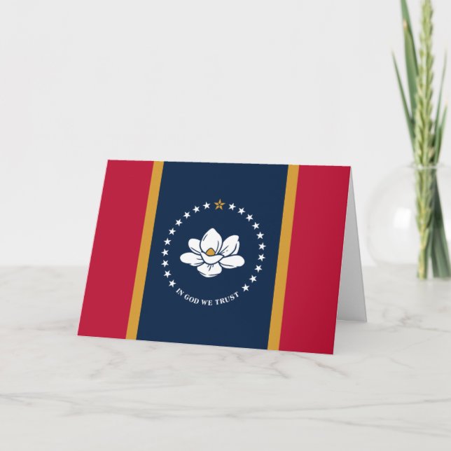 Mississippian Flag, Flag of Mississippi Card (Front)