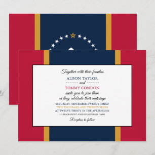 Mississippian Flag, Flag of Mississippi Wedding Invitation