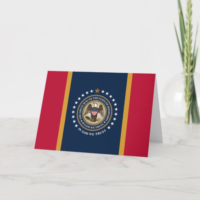 Mississippian Flag & Seal, Flag of Mississippi Card (Front)