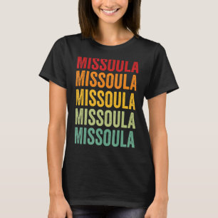 Missoula County Montana Rainbow Text Design T-Shirt