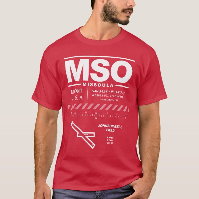 Missoula International Airport MSO T-Shirt (Front)