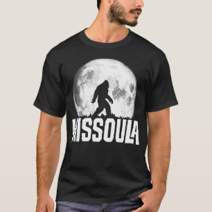 Missoula Montana Bigfoot Vintage Full Moon Retro T-Shirt