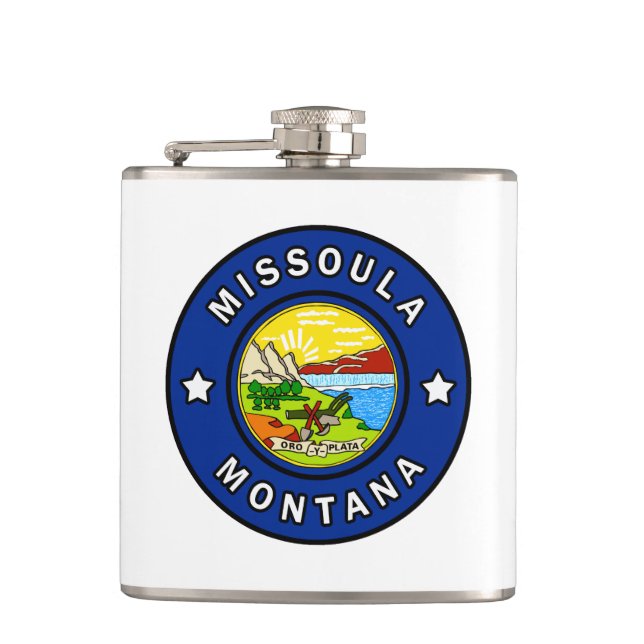 Missoula Montana Hip Flask (Front)