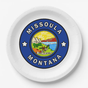 Missoula Montana Paper Plate
