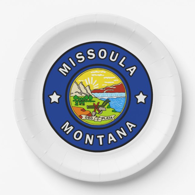 Missoula Montana Paper Plate (Front)