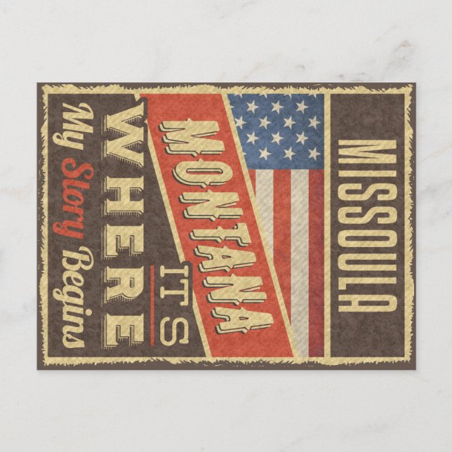 Missoula Montana Postcard (Front)