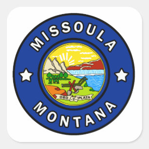 Missoula Montana Square Sticker