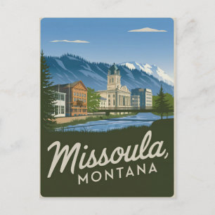 Missoula Montana Vintage Postcard