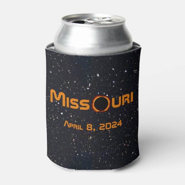 Missouri 2024 Total Solar Eclipse  Can Cooler (Can Front)