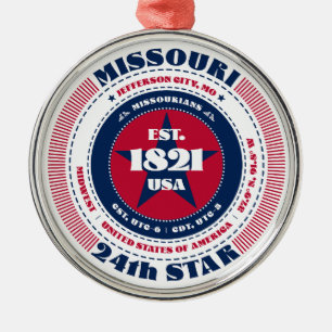 Missouri 24th State Christmas Ornament