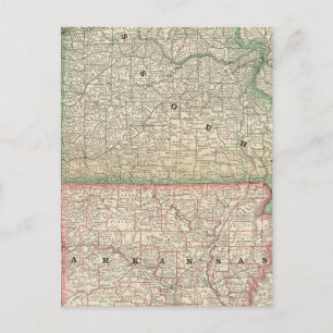 Missouri and Arkansas Postcard