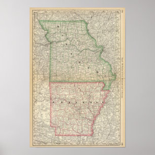 Missouri and Arkansas Poster