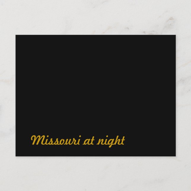 Missouri at night postcard (Front)