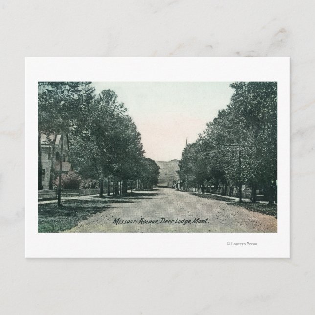 Missouri Avenue ViewDeer Lodge, MT Postcard (Front)