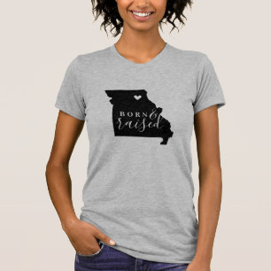 Missouri Born and Raised State Tee