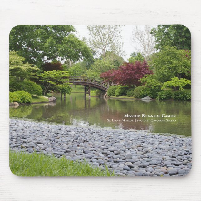 Missouri Botanical Garden Japanese Drum Bridge Mouse Mat (Front)