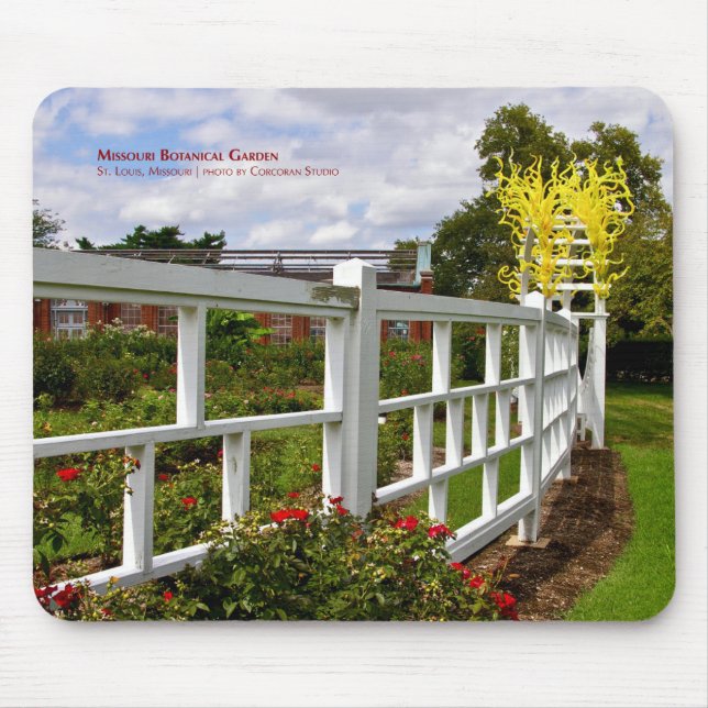 Missouri Botanical Garden Rose Garden Fence Mouse Mat (Front)