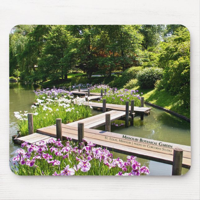 Missouri Botanical Garden Zig Zag Bridge Mouse Mat (Front)