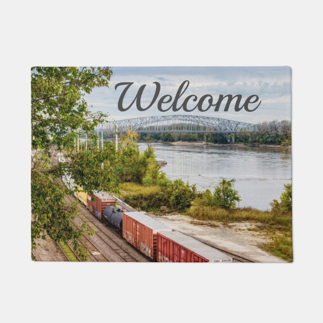 Missouri Capitol View Welcome Doormat (Front)