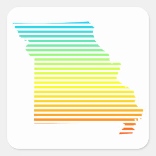 missouri chill fade square sticker