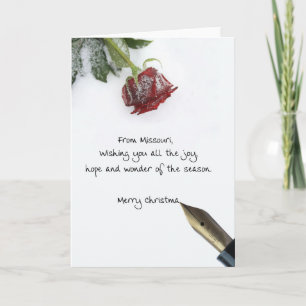 Missouri  Christmas Card, state specific Holiday Card