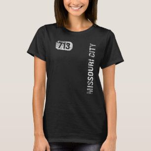 Missouri City Texas 713 Area Code Vintage Retro T-Shirt