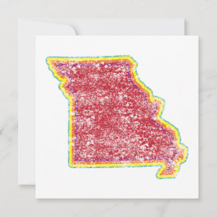 missouri colour grunge invitation