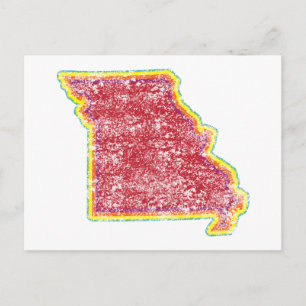 missouri colour grunge postcard
