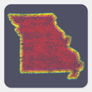 missouri colour grunge square sticker