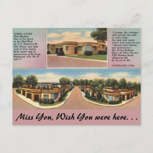 Missouri, Coral Court, St. Louis Postcard