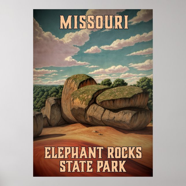 Missouri Elephant Rocks State Park V02 Poster (Front)