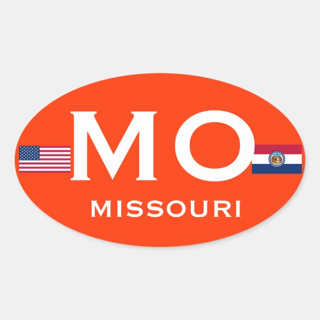 Missouri* European Oval Sticker (Front)