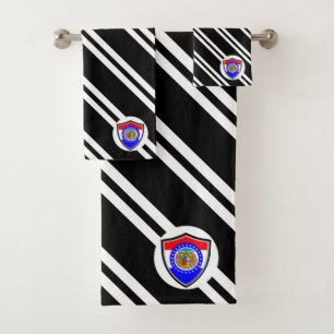 Missouri flag bath towel set